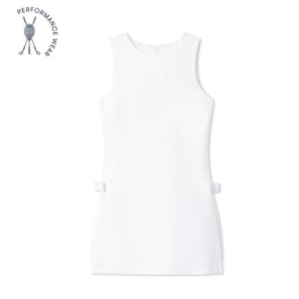 Classic Prep - Madison Romper Performance Pique, Bright White